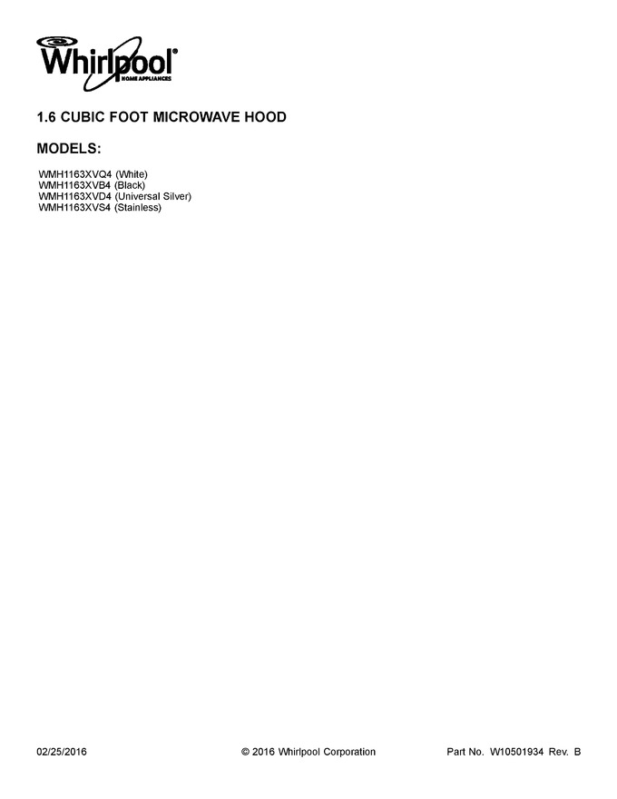 Diagram for WMH1163XVB4