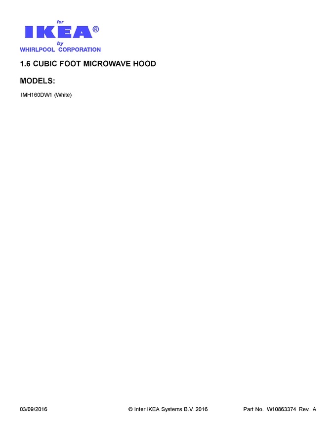 Diagram for IMH160DW1