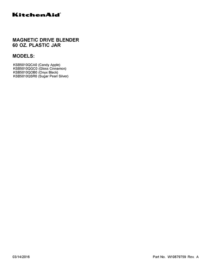 Diagram for KSB5010QSR0