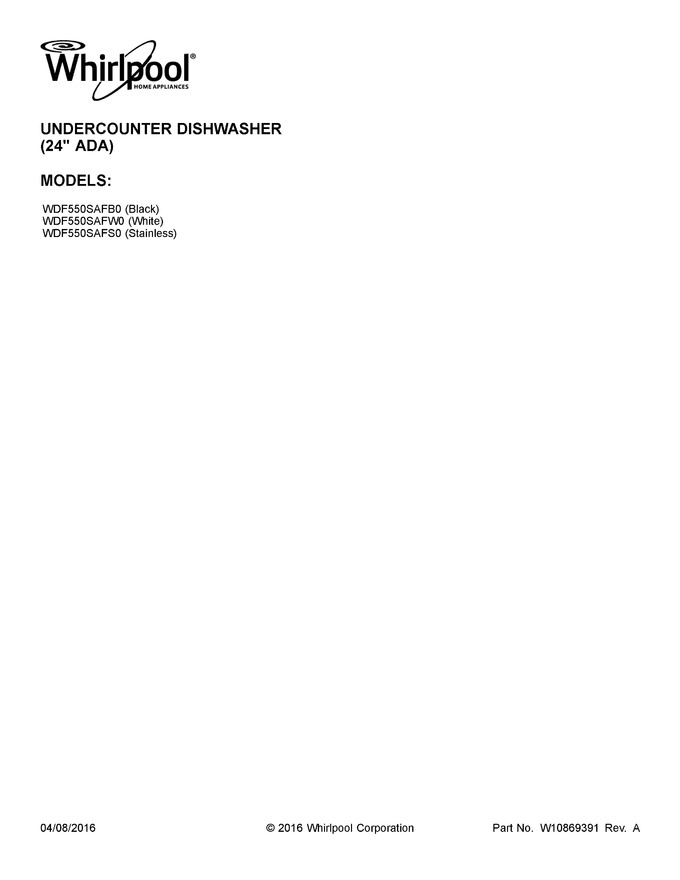 Diagram for WDF550SAFS0