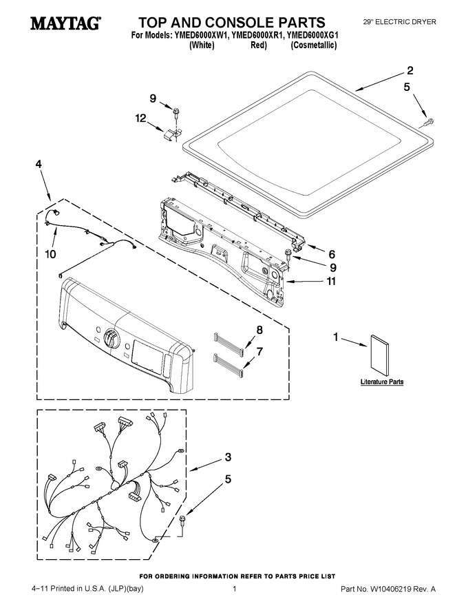 Diagram for YMED6000XW1