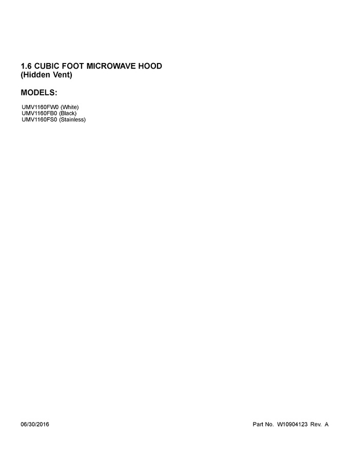 Diagram for UMV1160FB0