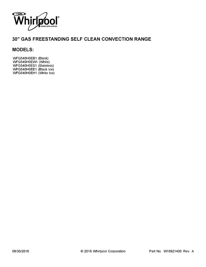 Diagram for WFG540H0EH1