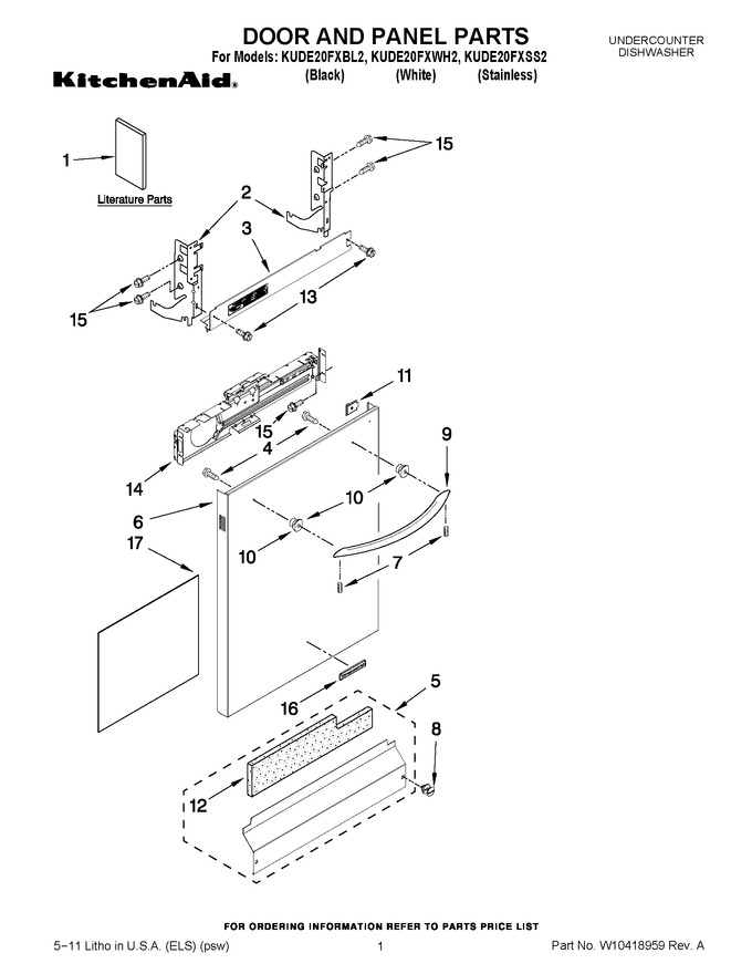 Diagram for KUDE20FXBL2