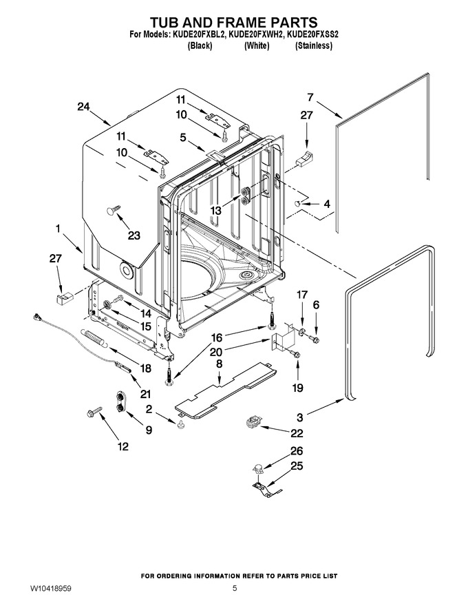 Diagram for KUDE20FXWH2