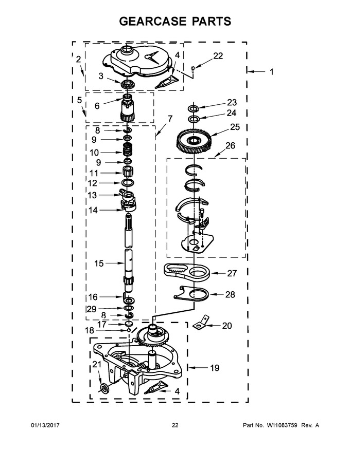 Diagram for WGT4027EW1