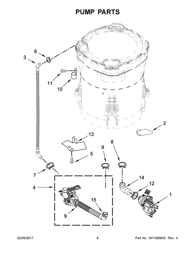 Diagram for WTW8500DR3