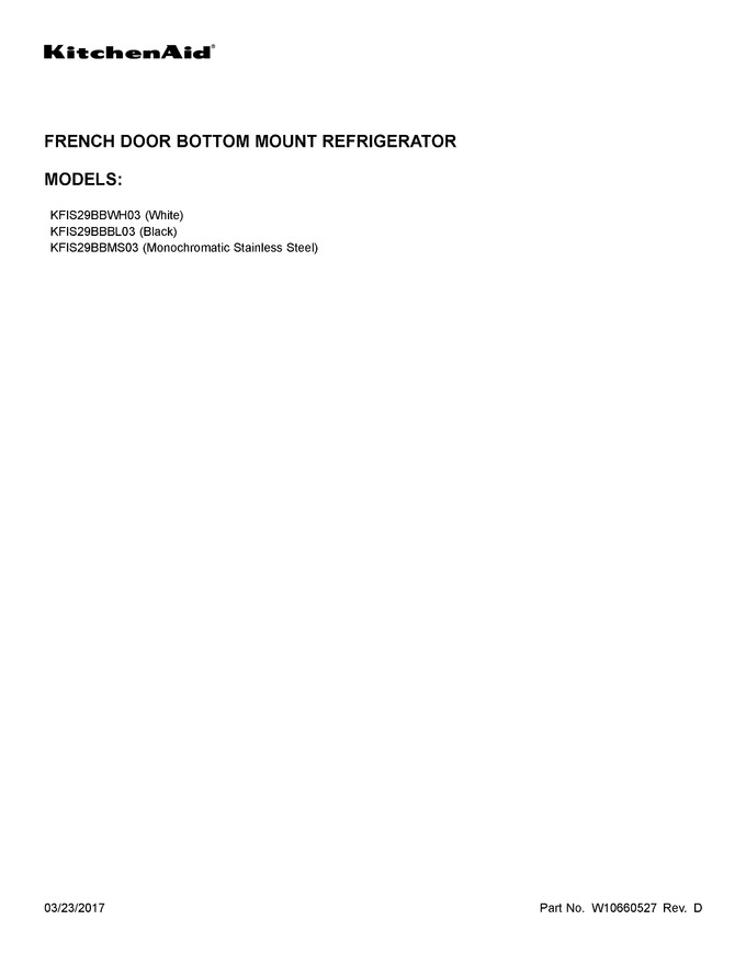 Diagram for KFIS29BBWH03