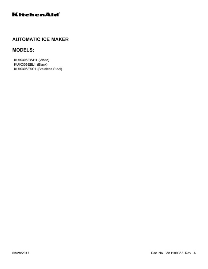 Diagram for KUIX305EWH1