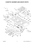 Diagram for 02 - Cooktop, Burner And Grate Parts