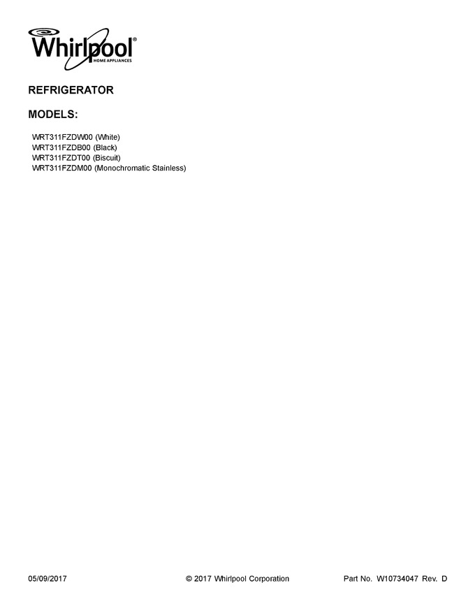 Diagram for WRT311FZDW00