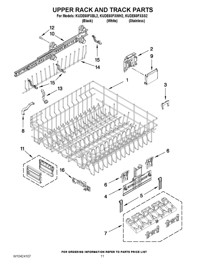 Diagram for KUDE60FXWH2