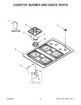 Diagram for 02 - Cooktop, Burner And Grate Parts