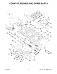 Diagram for 02 - Cooktop, Burner And Grate Parts