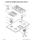 Diagram for 02 - Cooktop, Burner And Grate Parts