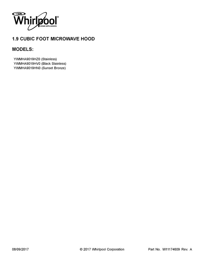 Diagram for YWMHA9019HV0