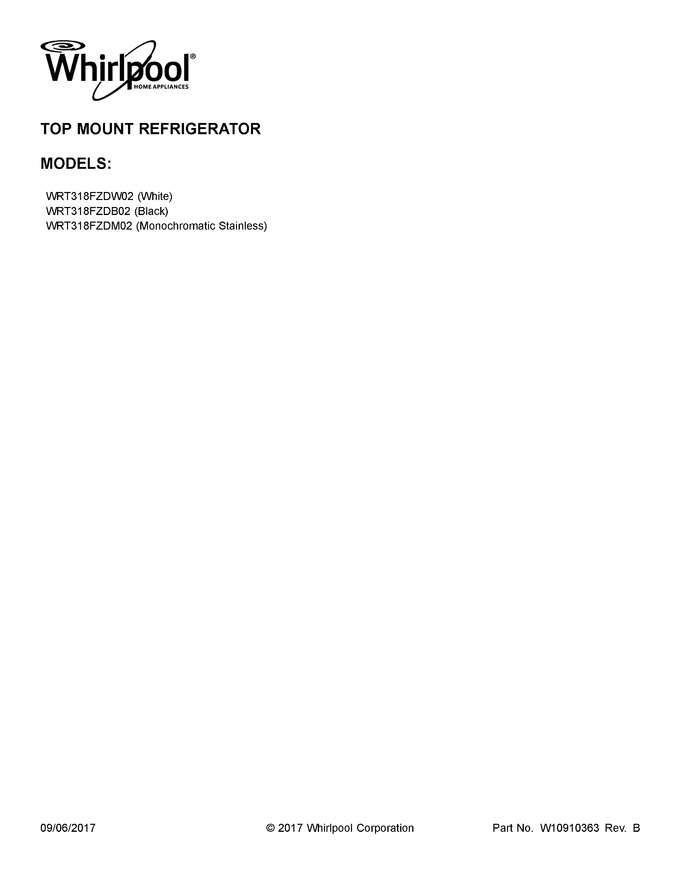 Diagram for WRT318FZDW02