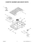 Diagram for 02 - Cooktop, Burner And Grate Parts