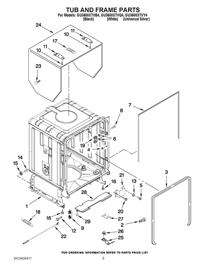 Diagram for GU3600XTVQ4