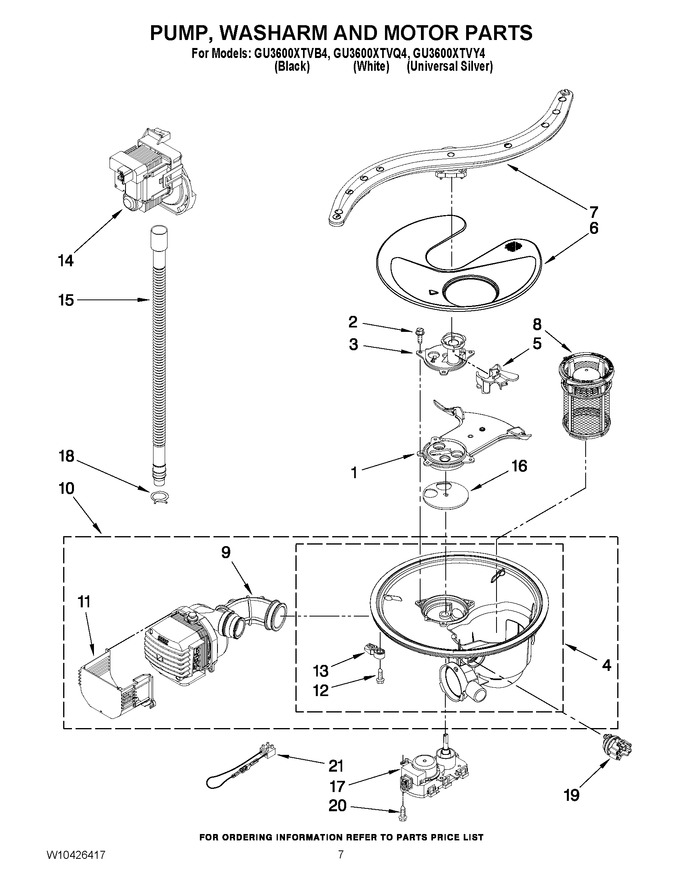 Diagram for GU3600XTVB4