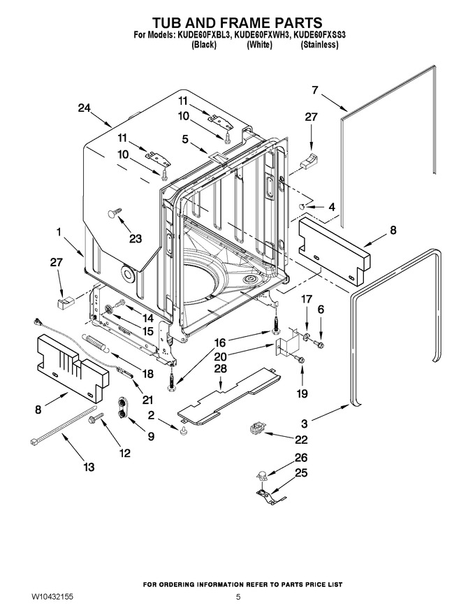 Diagram for KUDE60FXWH3