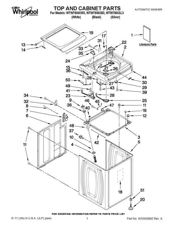 Diagram for WTW7800XL3