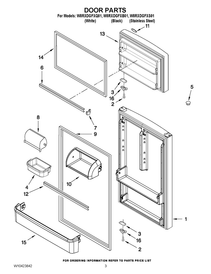 Diagram for W8RXDGFXB01
