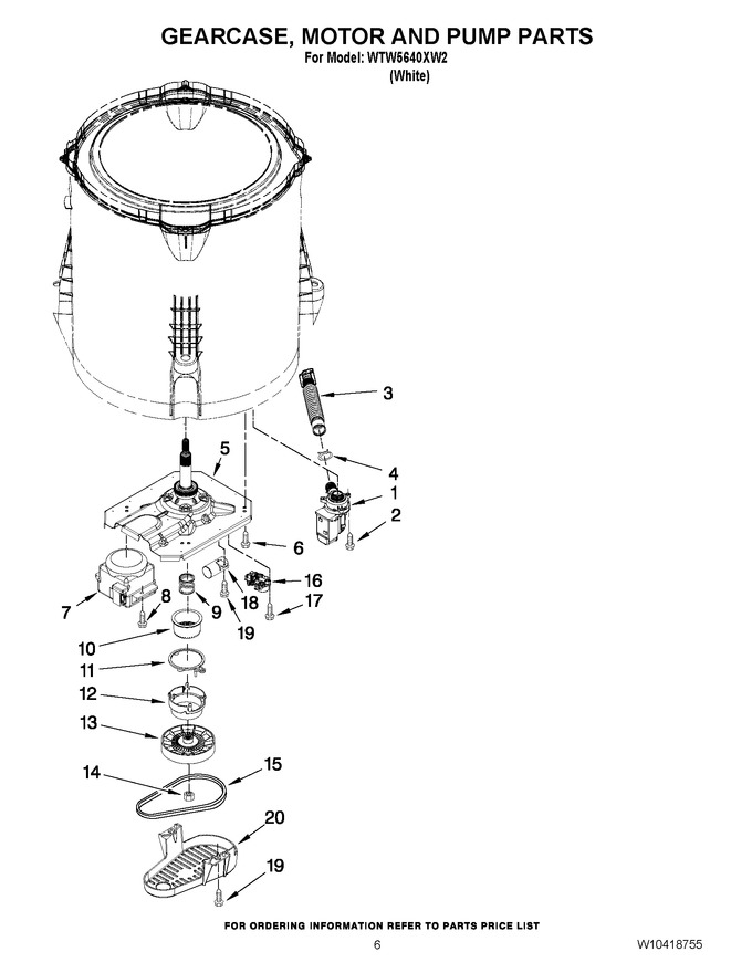 Diagram for WTW5640XW2