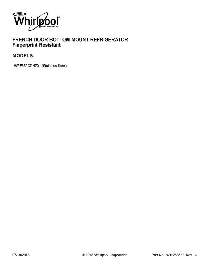 Diagram for WRF550CDHZ01