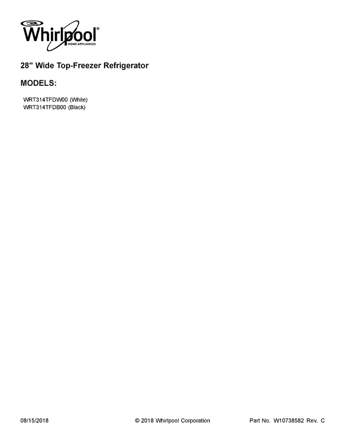 Diagram for WRT314TFDW00