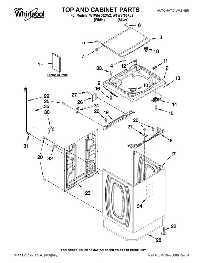 Diagram for WTW5700XW2