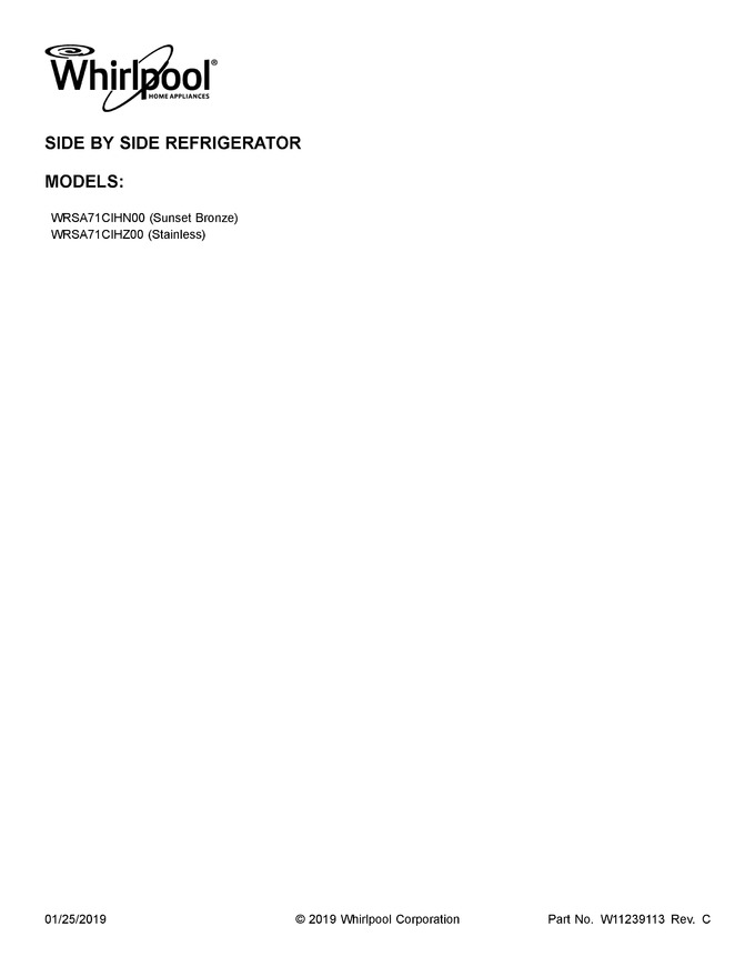Diagram for WRSA71CIHZ00