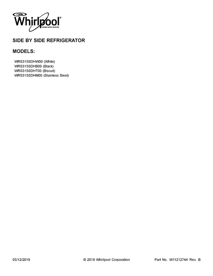 Diagram for WRS315SDHB00