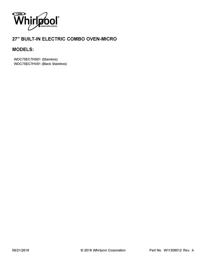Diagram for WOC75EC7HV01