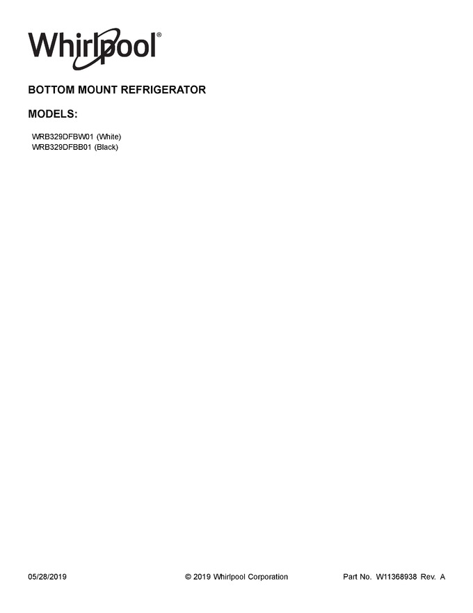Diagram for WRB329DFBW01
