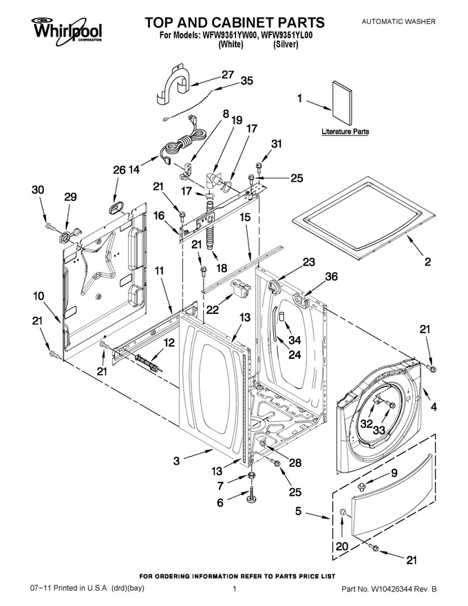 Diagram for WFW9351YL00