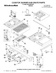 Diagram for 01 - Cooktop, Burner And Grate Parts