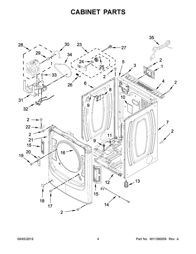 Diagram for WGD9620HW1