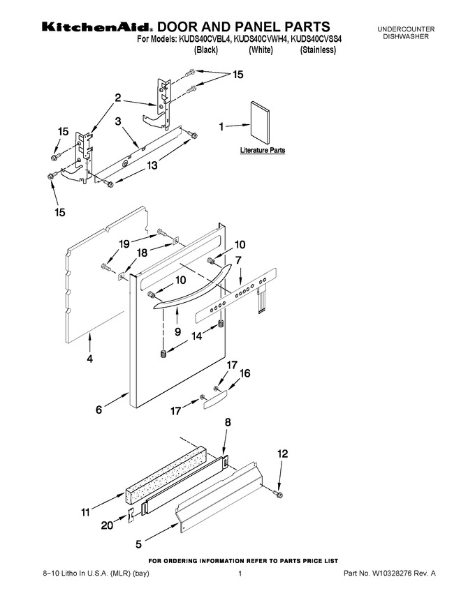 Diagram for KUDS40CVWH4