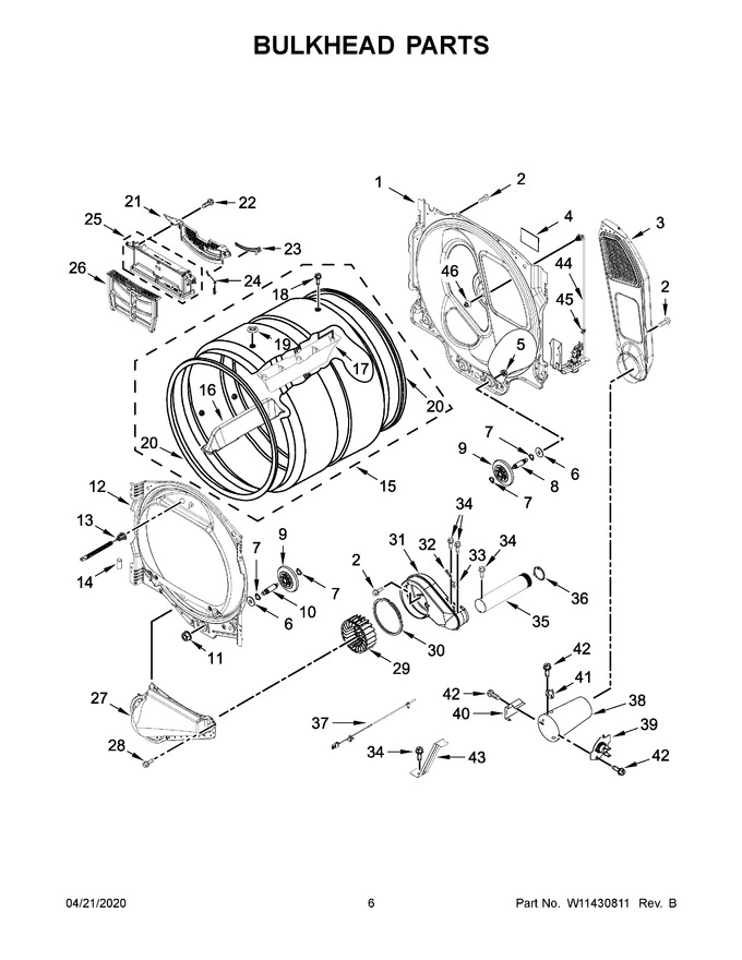 Diagram for WGD8120HW0