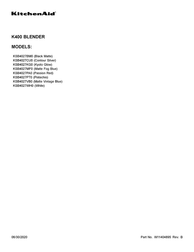 Diagram for KSB4027BM0