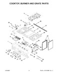 Diagram for 03 - Cooktop, Burner And Grate Parts