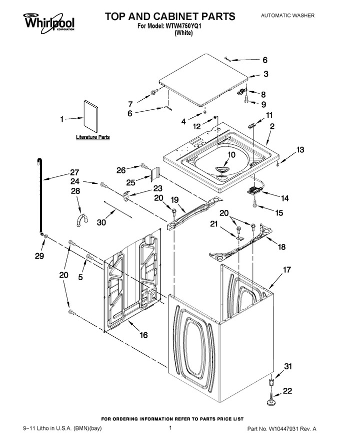 Diagram for WTW4750YQ1
