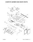 Diagram for 03 - Cooktop, Burner And Grate Parts