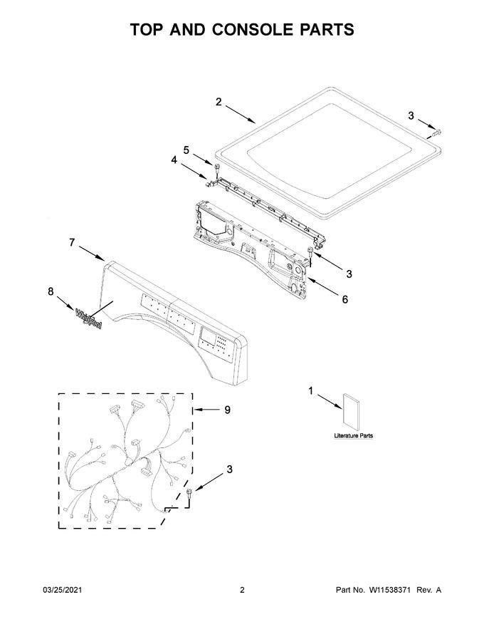 Diagram for WGD9620HW3