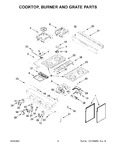 Diagram for 03 - Cooktop, Burner And Grate Parts
