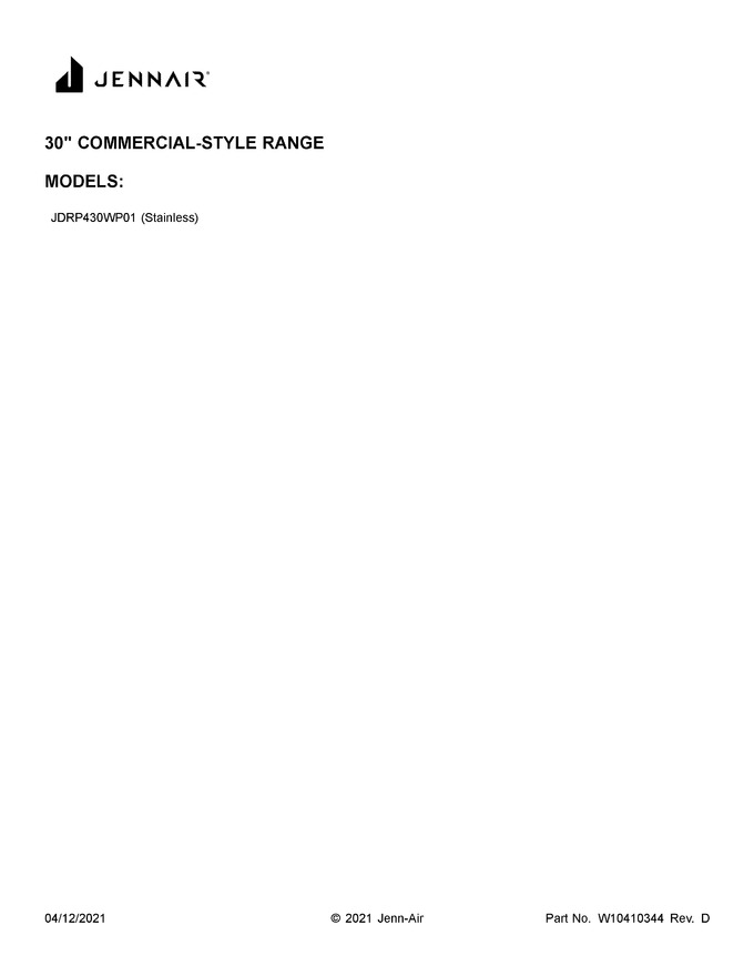 Diagram for JDRP430WP01