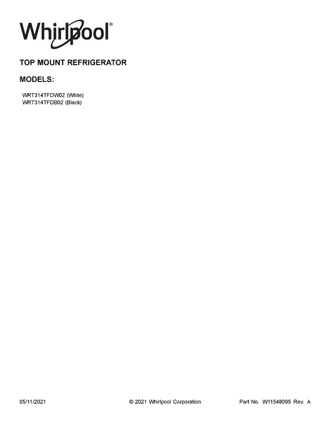 Diagram for WRT314TFDB02