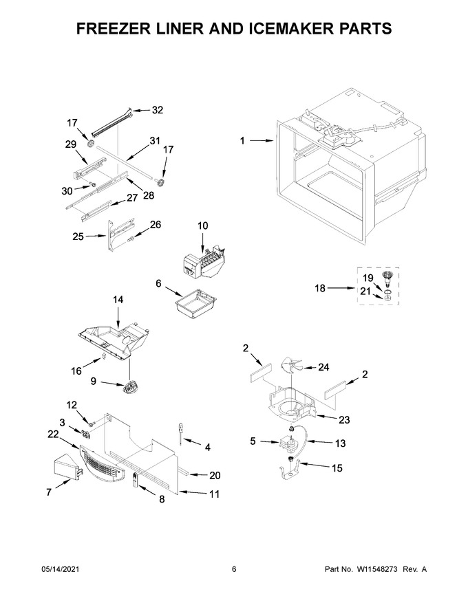 Diagram for KRFF305EWH06