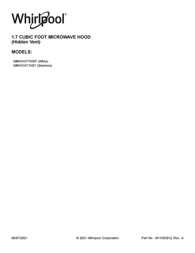 Diagram for WMH31017HW7